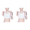 thumbnail image 3 of Qarigey Camiseta sin mangas chaleco moldeador de senos camisa pecho Trans adelgazamiento ropa interior elástica fortalecer reforzado Blanco L 2piezas, 3 of 6