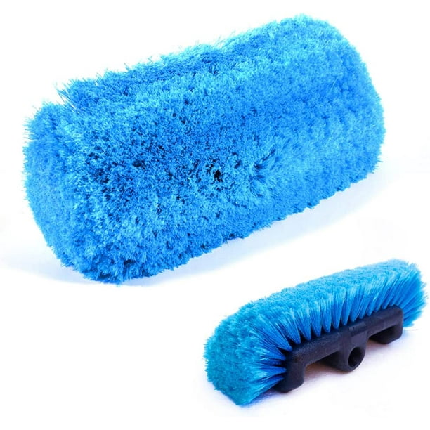 12''Car Wash Brush Head with FlowThru Standard attchment,Soft Bristle