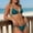 *Blue, variant on ClodeEU Women's Plus Size Color Block Halter Neck Bikini Set with Bow ,Loose Fit Sexy Comfortable Two Piece Swimsuit Blue,Womens Plus XL