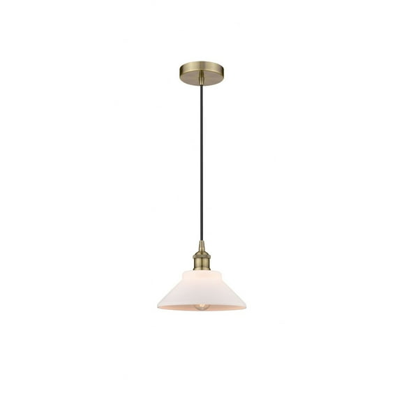 616-1P-AB-G131 Innovations Lighting Orwell - 1 Light Cord Hung Mini Pendant In Industrial Style-7.75 Inches Tall and 8.38 Inches Wide-Antique Brass