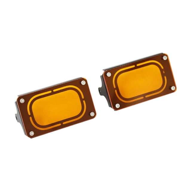 2 piezas de protector de luz antiniebla para motocicleta, cubierta de protección de repuesto para luz antiniebla Naranja