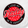 thumbnail image 4 of Inktastic I Love My Daddy Boys or Girls Baby Bib, 4 of 4