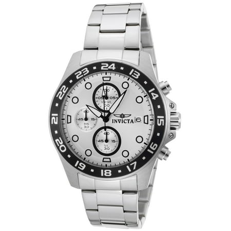 Invicta 15206 Men's Pro Diver Chronograph Stainless Steel Silver-Tone Dial Watch