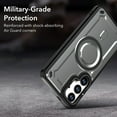 thumbnail image 4 of Designed for Samsung Galaxy S25 Magnetic Phone Case,Built-in Retractable Lens Ring Kickstand,Compatible with Mag-safe,Drop Protection,Shockproof Heavy Duty Rugged Slim Phone Case,Gray, 4 of 6