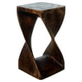 thumbnail image 1 of Strata Furniture 18x10" Traditional Wood Twist Stool/End Table in Mocha Brown, 1 of 5