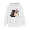 thumbnail image 2 of Homenesgenics Womens Hoodies under $10 Women's Graphic Winter Hoodie Pullover Tops Long Sleeved Comfortable Sweatshirt White XL, 2 of 5