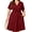 C1-Wine Red, variant on Women's Plus Size Dress, Crossover Wrap V Neck Summer Dress with Pockets, Purpe 3X Elastic High Waist A-Line Casual Party Work Dress