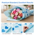 thumbnail image 3 of Unique Bargains Waterproof Neon Heart Luxury Matte Gift Wrapping Paper Blue 22.4"x 22.4", 3 of 6