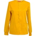thumbnail image 1 of Womens Scrub Jacket Workwear Snap Front Warm-up Scrubs Jacket, 1 of 4