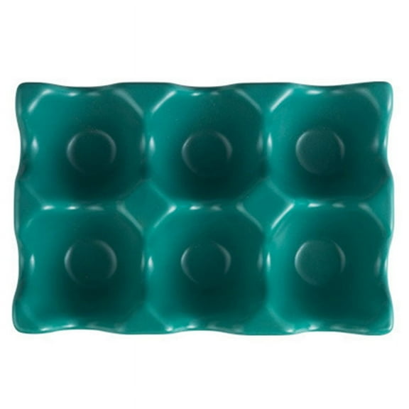 Kitchen Supplies Egg Tray Egg Rack Household Ceramic Tableware Supplies Egg Tray Egg Tray Green