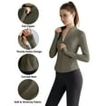 thumbnail image 3 of Hanerdun Womens Athletic Jacekts Zip Up Yoga Coat with 4 Pockets Workout Activewear Quick Dry M, 3 of 9