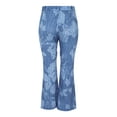 thumbnail image 4 of REDARER Womens Blue Floral Print High Waist Flare Jeans Soft Stretchy Casual Denim Trousers for Daily Wear,XXL, 4 of 7