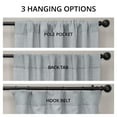 thumbnail image 6 of Heather Grey Faux Linen Room Darkening Curtain (1 Panel), Heather Grey, 50W X 108L, 6 of 12