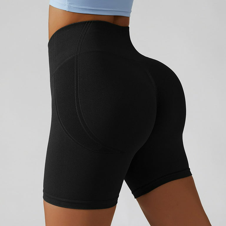 Shorts Yoga Legging Hot Short Womens Back Zipper Pocket High Waist Black  Anti-light Fitness Outdoor Breathable Solid Color Women's Shorts With  Pockets