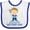 White and Royal, variant on Inktastic Future Lacrosse Star Boy Boys Baby Bib