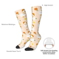 thumbnail image 5 of Picia Women Crew Soft Moisture-wicking Socks Cute Duck And Flower Pattern Design Cotton Socks, One Size fit All, 5 of 9