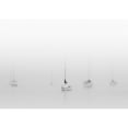 thumbnail image 3 of Bell, Nicholas 24x18 Black Modern Framed Museum Art Print Titled - Six Moored Sailboats, 3 of 5