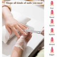 thumbnail image 3 of 2 pcs stainless steel nail files for natural nails professional nails, 3 of 5