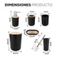 thumbnail image 2 of Juego de 6 Piezas para Baño | Set de Accesorios de Plastico Para Baño | Kit de 6 pzas Modernos para Baño | Accesorios de Bambu, 2 of 4