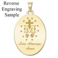 thumbnail image 4 of Picturesongold.Com Miraculous Medal Oval Necklace Pendants Adult - 3/4 inch x 1 inch - 14K Rose Gold, 4 of 7