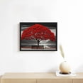 thumbnail image 3 of JRXY Black and White Red Tree Wall Art Canvas Print Picture Large Red Tree Landscape Modern Artwork for Living Room Bedroom Office Home Wall Decor With Frame Black Framed 16x12/20x16 Inches 16x12in, 3 of 4