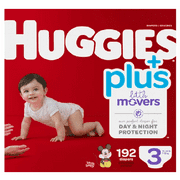 Huggies Plus Diapers Size 3 (16-28 Pounds) 192 Count