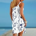 thumbnail image 3 of Generic Womens Summer Tank Dresses Sleeveless Round-Neck Fashion Style Print Dress Loose Comfy Pleated Beach Sundress, 3 of 3