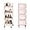 Pink, variant on 4 Tier Foldable Rolling Cart, Metal Utility Cart with Lockable Wheels, Folding Storage Trolley for Living Room, Kitchen, Bathroom, Bedroom and Office, Gray