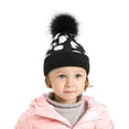 thumbnail image 2 of qolati Kids Winter Hat Toddler Knitted Pompom Beanie Hat Soft Warm Skull Hat Baby Ski Cap for Girls Boys, 2 of 4
