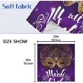 thumbnail image 7 of Bestwell 1 pcs Mardi Gras Cloth Napkins , Oversized Washable Reusable Polyester Dinner Table Napkins for Family, Restaurant, Party Decor, 20" x20", 7 of 7