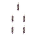 thumbnail image 2 of yingyy Wire Wrapped Charm Hanging Pendant Colorful Exquisite Crystal Crafting Necklace Keychains Earrings Accessories Amethyst 5Set, 2 of 6