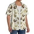 thumbnail image 4 of Balery Chicken Cartoon Men's Casual Button Down Shirt Short Sleeve Textured Summer Cuban Beach Shirts-3X-Large, 4 of 7
