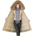 thumbnail image 2 of jtjvou Women's Long Parka with Faux Fur Hood Thicken Puffer Jacket Snow Padded Coat Winter Warm Coats Zip Up Hooded Jackets Yellow XXL, 2 of 4
