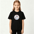 thumbnail image 2 of Cute Dolphin Girls Graphic Tee, Funny Cartoon Sea Animal Ocean 100% Cotton Kids Short Sleeve T-Shirt, 2 of 5