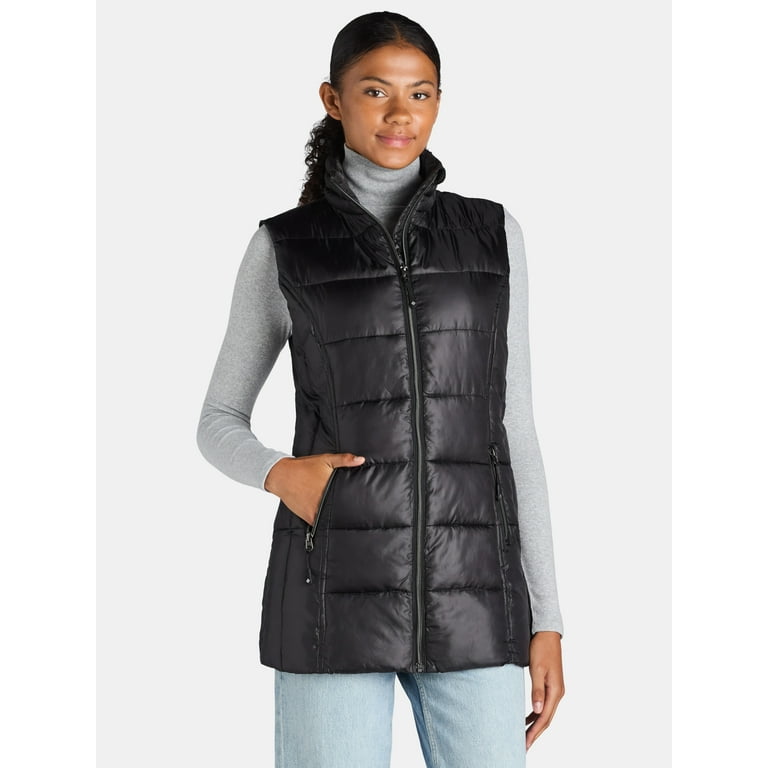 Big Chill Women's and Women's Plus Long Cire Puffer Vest Big Chill Women's and Women's Plus Long Cire Puffer Vest
