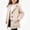 Beige, variant on Girls Pea Coat (5-15) Lapel Collar Long Sleeve Mid-Long Trench Coat With Pockets Brown Size 6