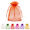 Orange, variant on 50 PCS Organza Bags 5x7 Inches, Small Drawstring Mesh Gift Bags for Jewelry, Candy, Soap, Makeup, Favor Pouches for Wedding, Party, Mothers Day, Gift Wrapping