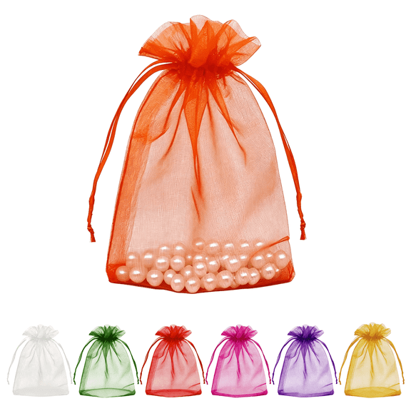 50 PCS Organza Bags 5x7 Inches, Small Drawstring Mesh Gift Bags for Jewelry, Candy, Soap, Makeup, Favor Pouches for Wedding, Party, Mothers Day, Gift Wrapping