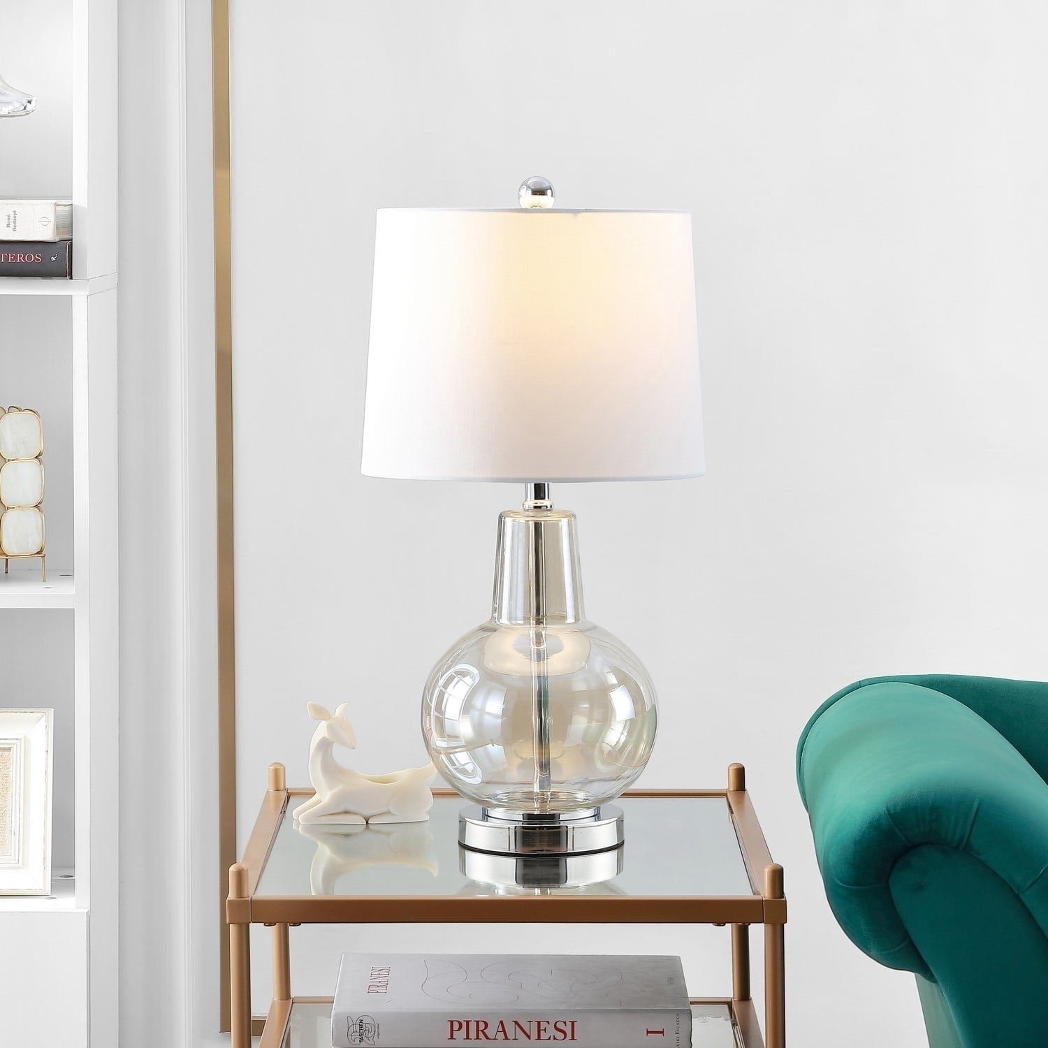 SAFAVIEH Atlas Modern Rustic 24 in. H Table Lamp, Luster Glass