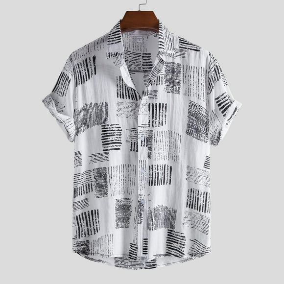 EGNMCR Short Sleeve Shirts for Men Summer Casual T-shirt, Men Hawaiian Short Sleeve Beach Shirt Printed Summer Casual Button Down Shirts,