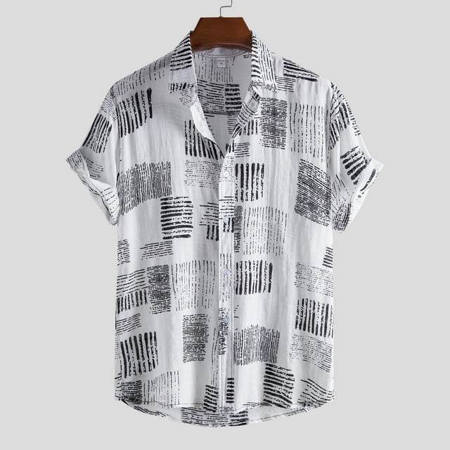 CEHVOM Chemise Hawaïenne pour Homme à Manches Courtes de Plage Imprimée d'Été Décontractée à Boutons