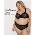 thumbnail image 2 of Curvy Couture No Show Lace High Cut Brief Panty, 2 of 6