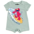 thumbnail image 3 of Sesame Street Elmo Surfboard Romper and Bucket Sun Hat Newborn to Infant, 3 of 5