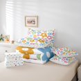 thumbnail image 6 of Feelyou Cute Cartoon Flower Bedding Comforter Set 7pcs for Kids, Blossoms Floral King Bedding Sets, Kawaii Princess Style Reversible Bed Sheets, Microfiber Bedroom Decor, 6 of 8