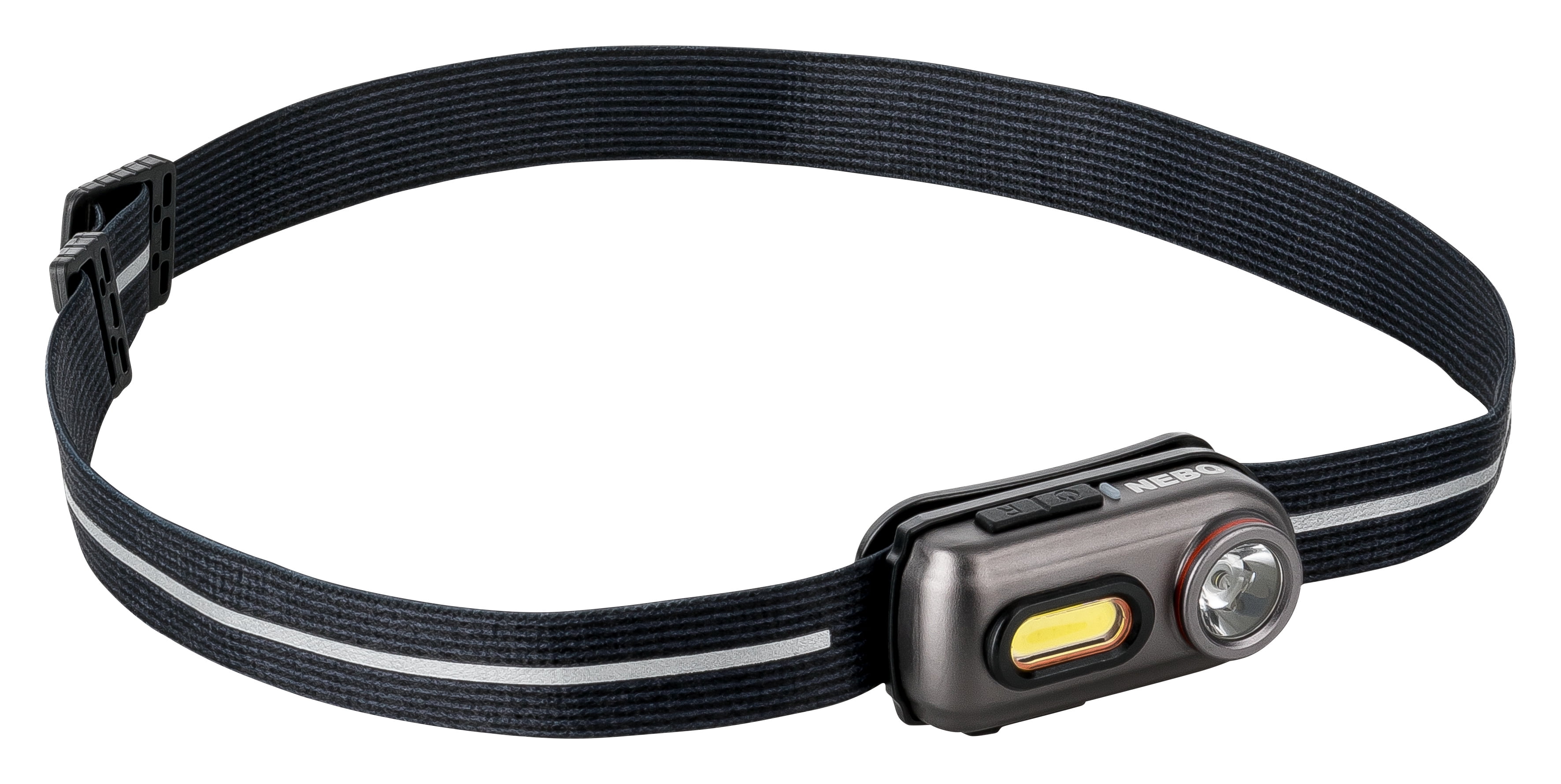 (2 pack) NEBO Einstein 400 Lumen COB LED Gray Rechargeable Headlamp