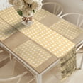thumbnail image 2 of Ambesonne Retro Table Runner & Placemats, White Polka Dots Classic, Placemat 4 pcs + Runner 14"x72", Orange White, 2 of 2