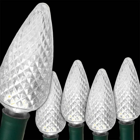 SuperBright 16 ft. 25-Light LED Cool White C9 String Light Set