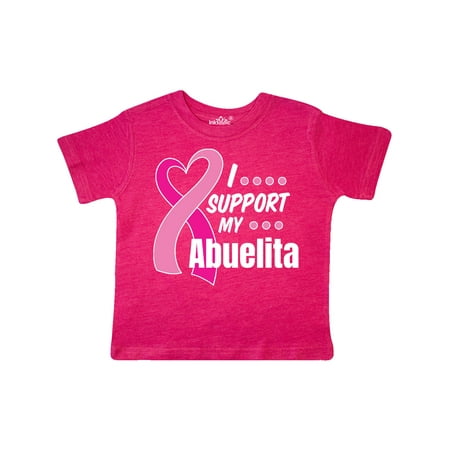 

Inktastic Breast Cancer Awareness I Support My Abuelita Pink Ribbon Gift Toddler Boy or Toddler Girl T-Shirt