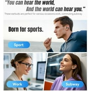 Clip on Earbuds Open Ear Wireless Bluetooth 5.4 Headphones with Mic,50H Play,Noise Cancelling,Waterproof,Sports Ear Buds,Lightweight Open Ear Headphones with C-Shaped Bridge,Workouts (Black)