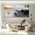 thumbnail image 3 of Black White Abstract Oil Painting 3D Abstract Painting Large Minimalist Handmade Abstract Wall Art Gray Canvas Painting Abstract Art Painting,Unstretched,Frameless,(41*61cm)16*32Inches, 3 of 5